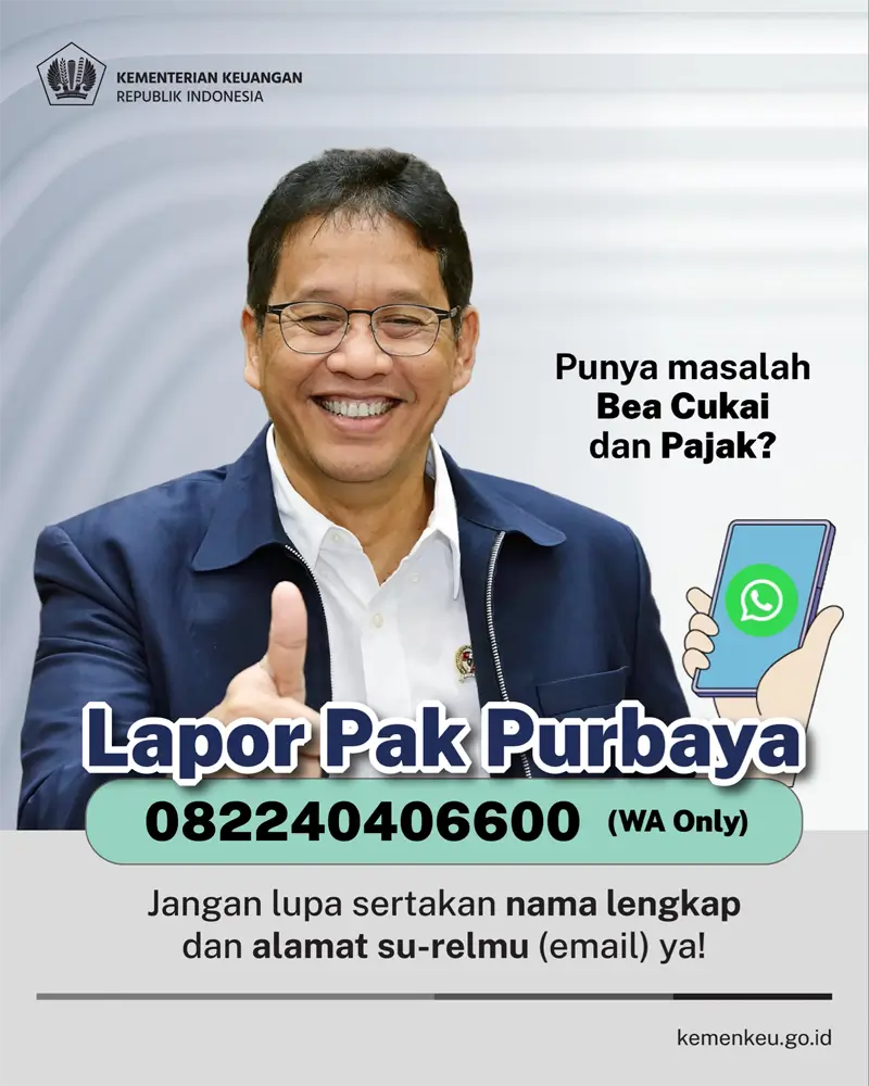 cara lapor pak purbaya