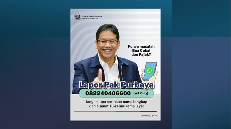 cara lapor pak purbaya